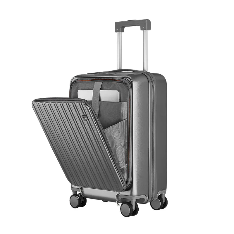 Faionable multifunctionele Lage Carry-On Wheel Spinner Front Opening Cover Trekstang Universele wielreiskoffer