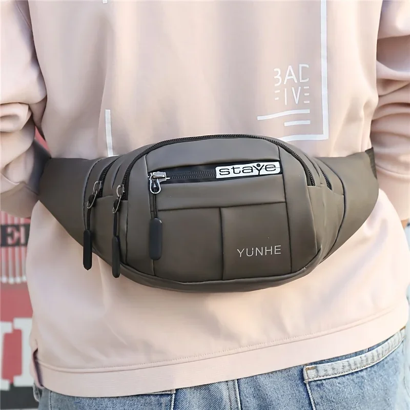 Men\'s Waist Pack Lightweight Multi-purpose Mobile Phone Fanny Pack Wallet Outdoor Casual Crossbody Chest Bag