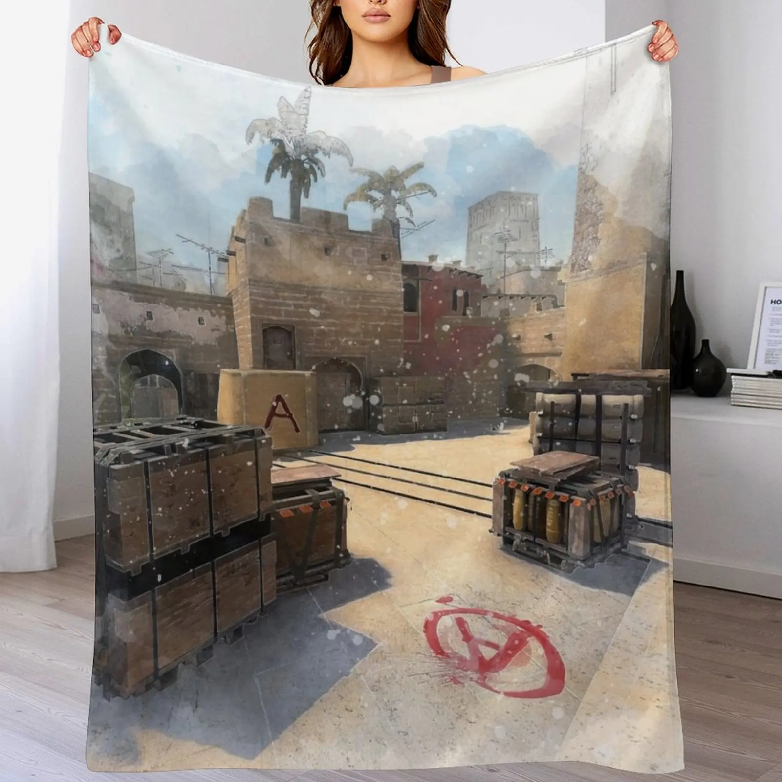 Mirage CSGO Poster in Watercolour Poster Throw Blanket Travel valentine gift ideas Softest Multi-Purpose Blankets