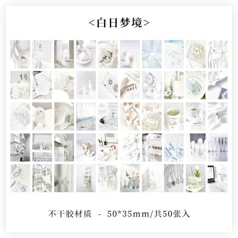 50 STKS Creatieve decoratieve stickers Boekcadeaustickers Dagboekposter Esthetiek Tijdschrift Diy Stickers Studentenstickers