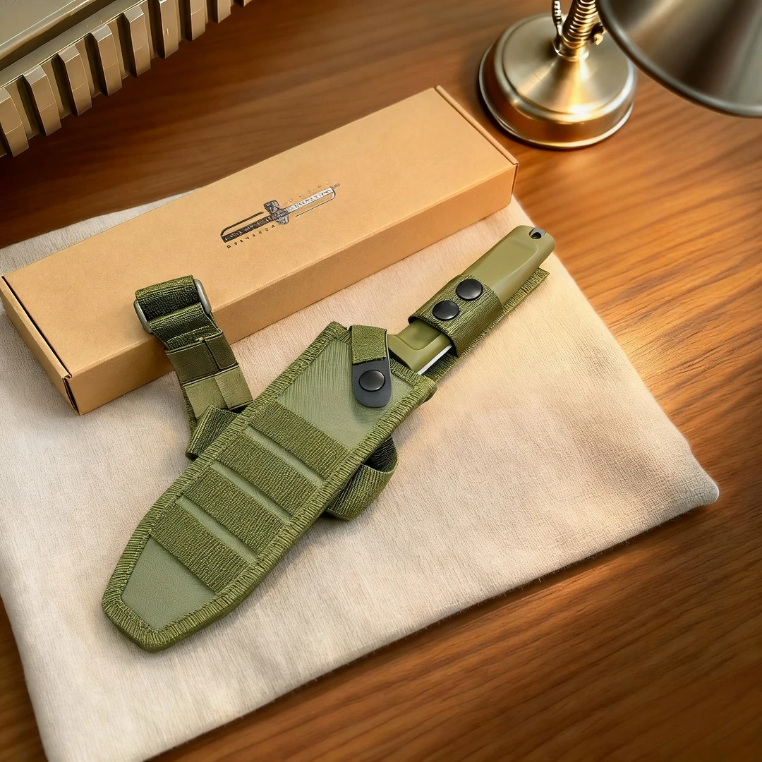 نسبة إضافية - سكين تخليص عوائق الغابة، سكين مستقيم تكتيكي، سكين أدوات التخييم وتسلق الجبال وصيد الأسماك #5