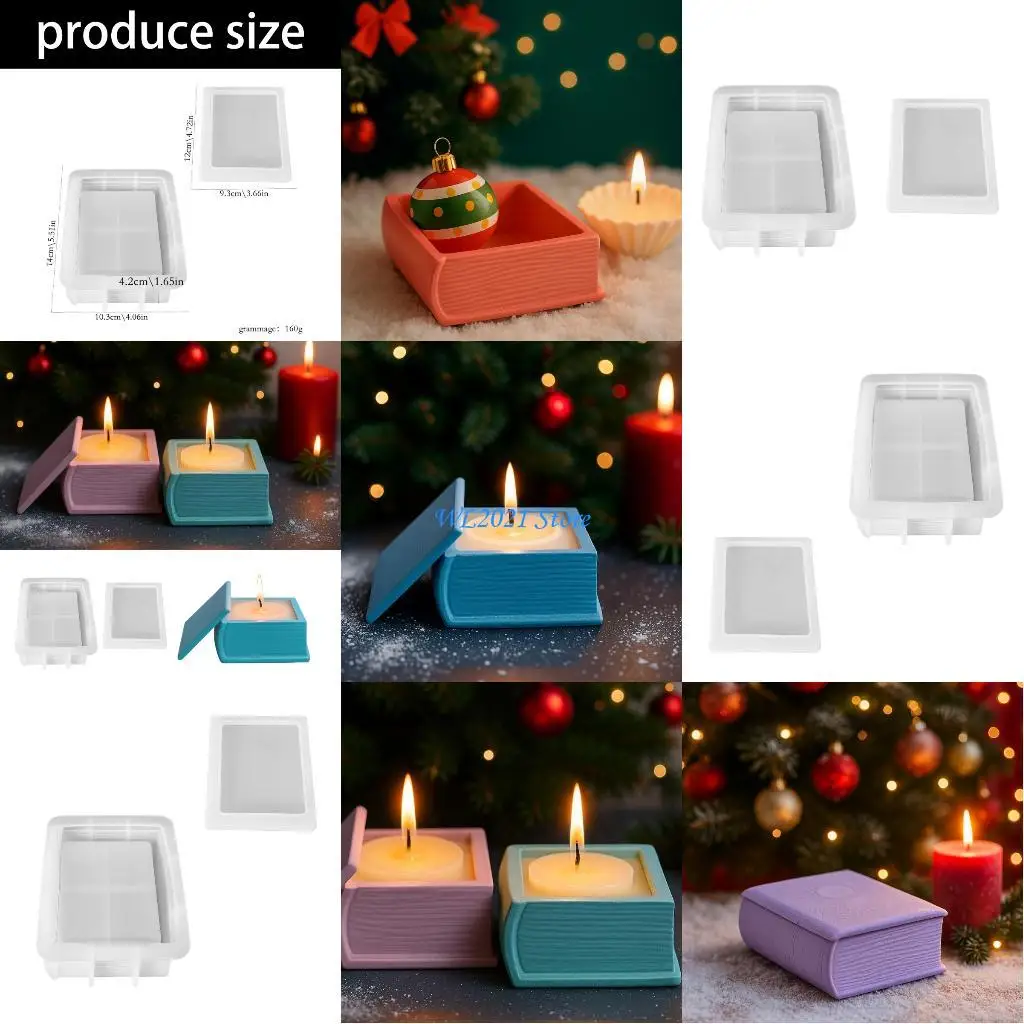 

G5GC Creative Book Themed Silicone Crafting Mold for Gift Box and Design