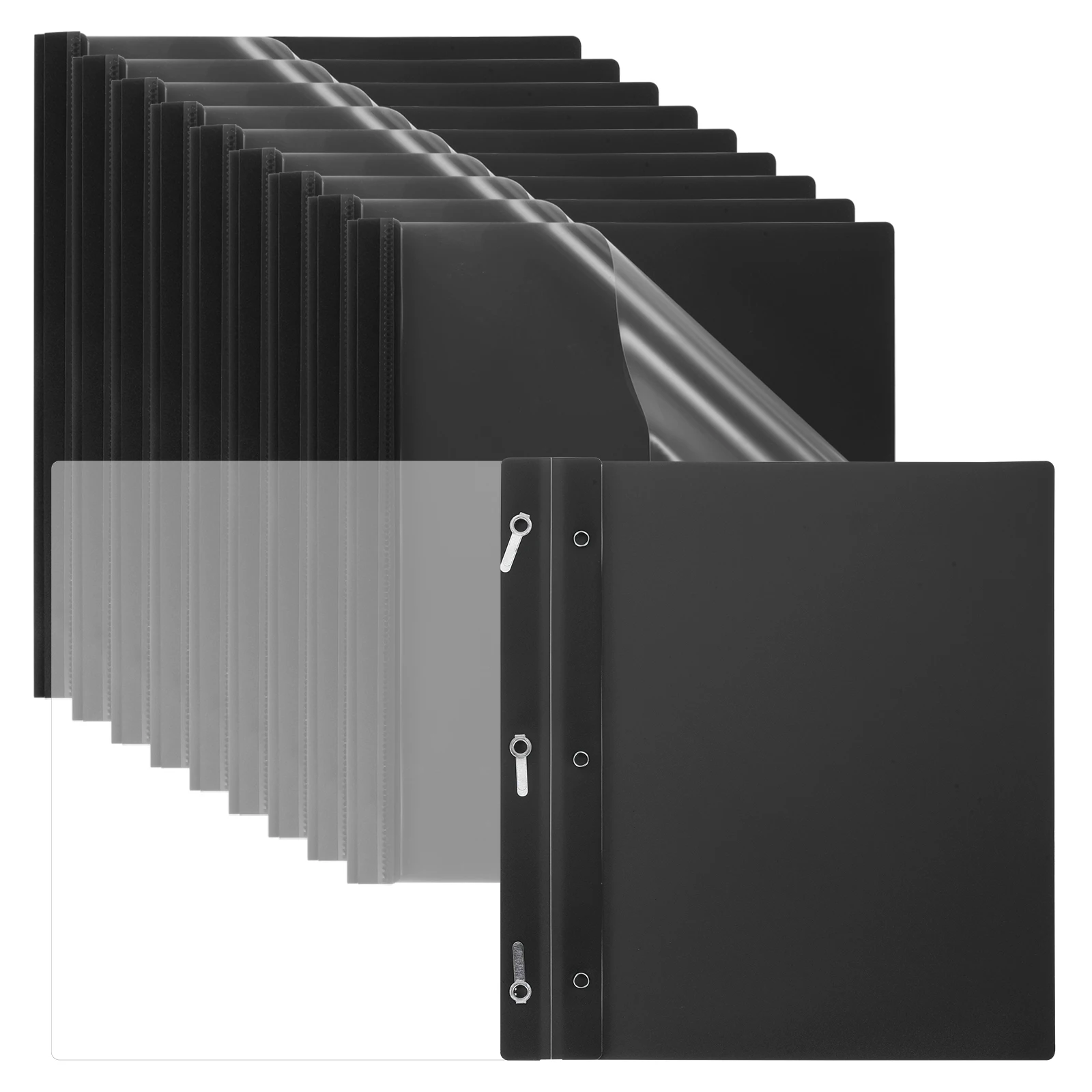 

5-30Pcs Report Covers with Prong Clear Front Presentation Binders with 3 Metal Prong Fasteners Report Folder for Documents Files
