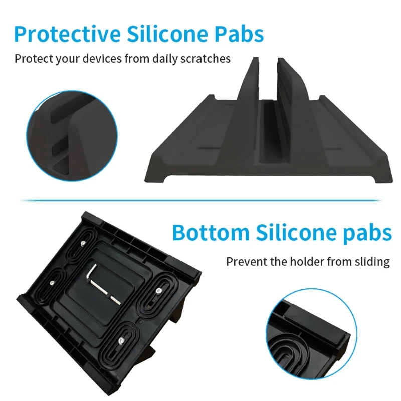 Vertikale Laptop Ständer Halter ABS Einstellbare Desktop Notebook Dock platzsparende Lagerung Halterung für MacBook/Oberfläche/HP/Dell