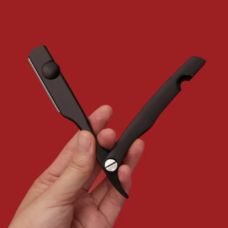 Pisau cukur keselamatan Pria Wanita, cukur alis jenggot ringan penghilang rambut cincin elektroplating pisau cukur klasik hadiah