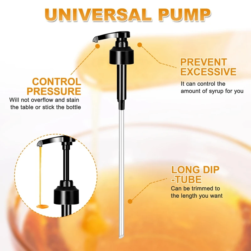 5Pcs Coffee Liquid Dispenser Syrup Pump Kitchen Accessories For Syrup Juice Bottle Soap Dispensers Pump