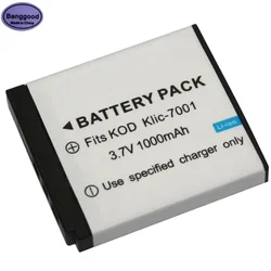 3.7V 1000mAh KLIC-7001 KLIC7001 bateria do aparatu 7001 Kodak EasyShare V550 V570 V610 V705 V750 M320 M340 M341 M753 M763