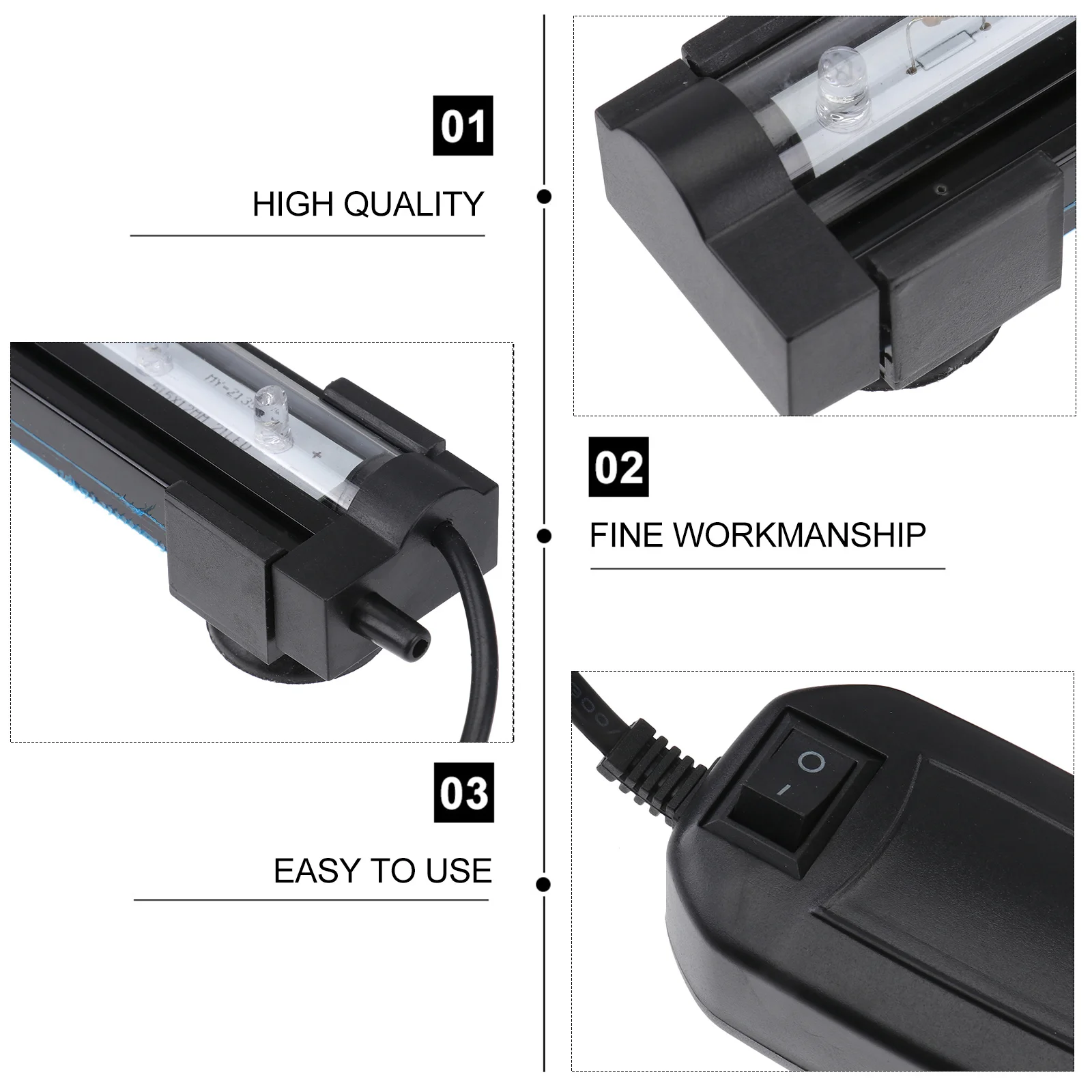 

Aquarium Color Changing Bubble LED Diving Lamp -50 Black Us Plug Fish Tank Light Slow Flashing Energy Saving