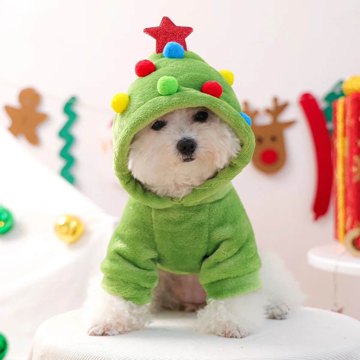 Weihnachten Fleece Hoodie für kleine Hunde Herbst Winter Neue Haustier Pullover Mantel Jacke Kleidung Bichon Chihuahua Welpen Tier Katze Artikel