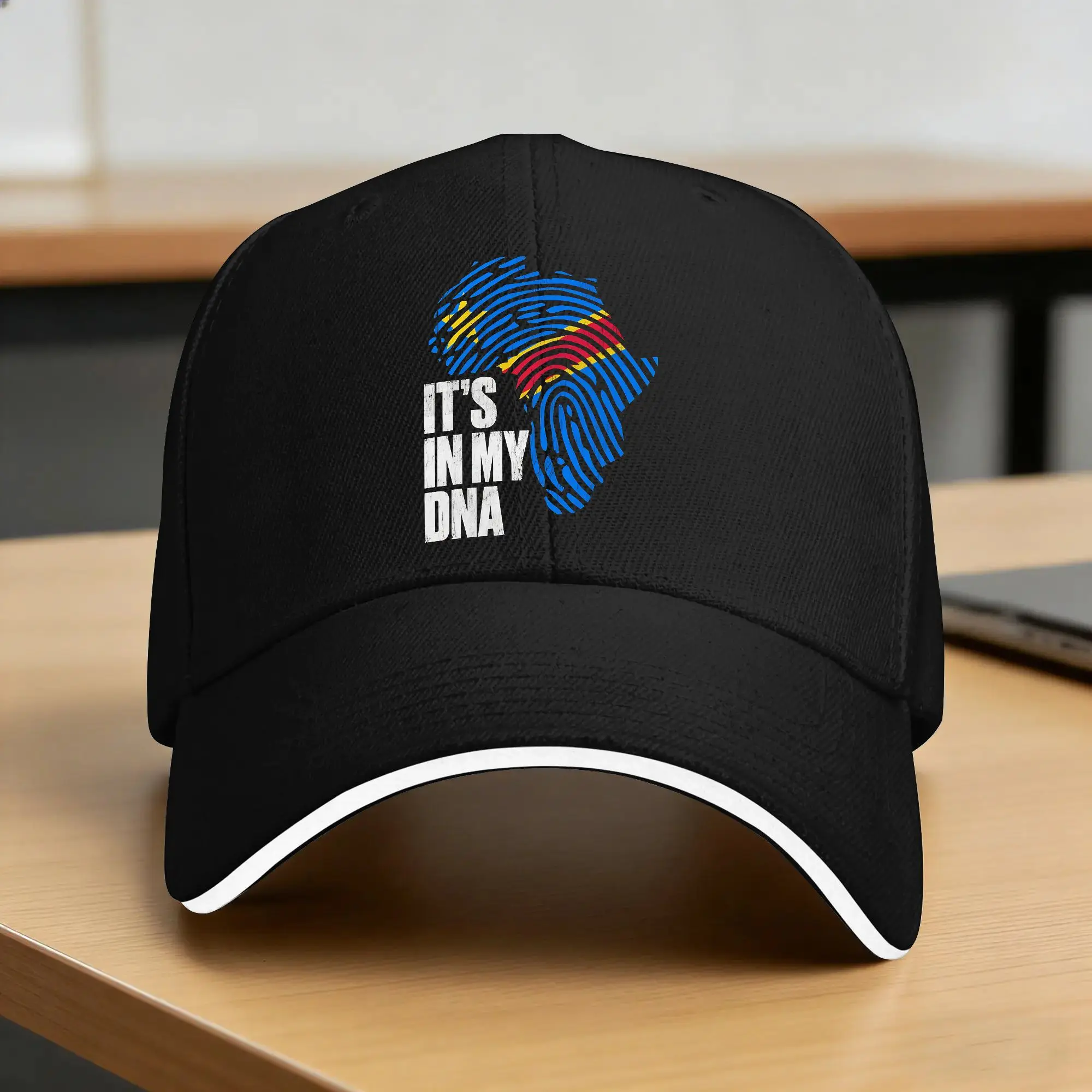 Sun Baseball Cap African Congolese It'S In My Dna Africa Melanin Congo  Trucker Hat Sunscreen Hunting Camping Baseball Caps