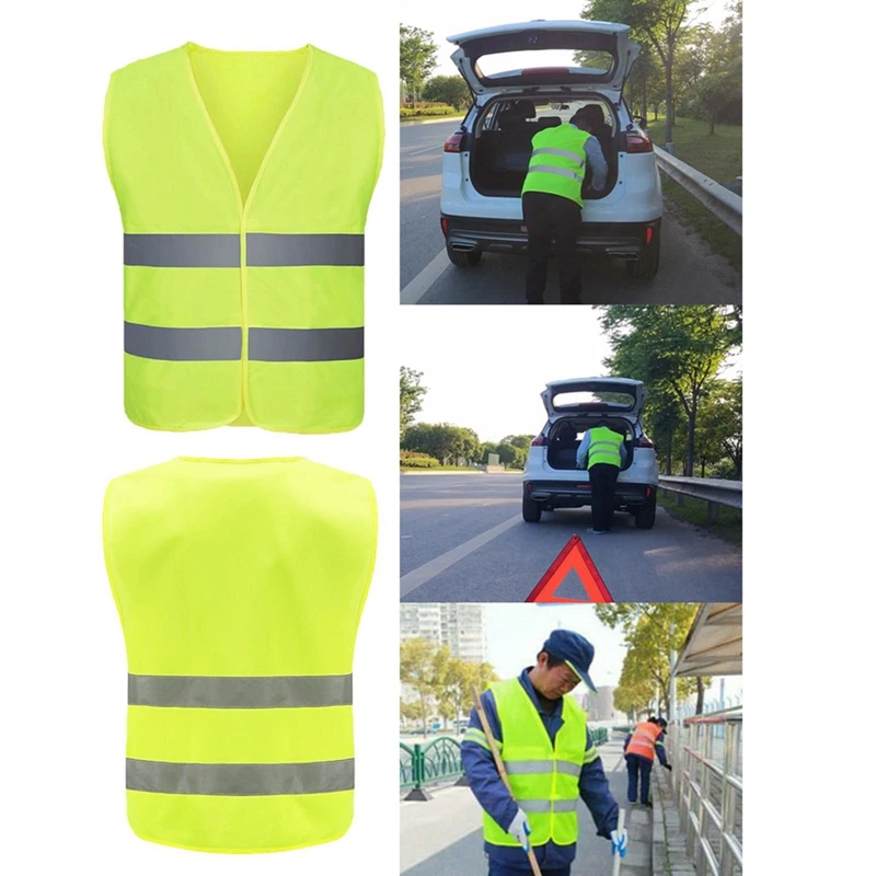 Motorcycle Reflective Striped Clothing Night Visibility Safety Vest Emergency Protective Device Traffic Workwear Cycling Racing