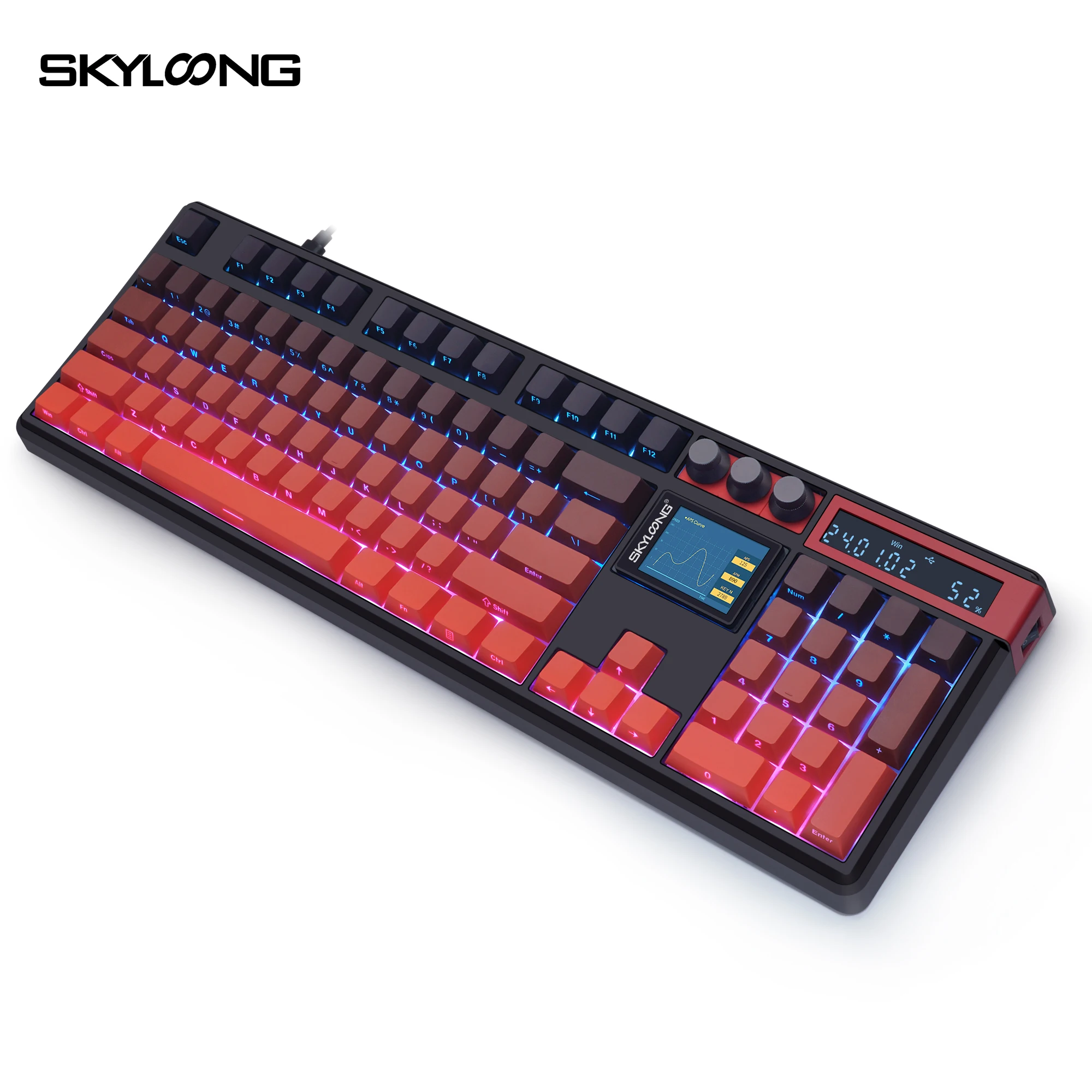 

New Arrived Skyloong 104 Keys Mechanical Keyboard 8000mAh 2.4GHz and Bluetooth 5.0 Calculator Function for WIN MAC PC Laptop