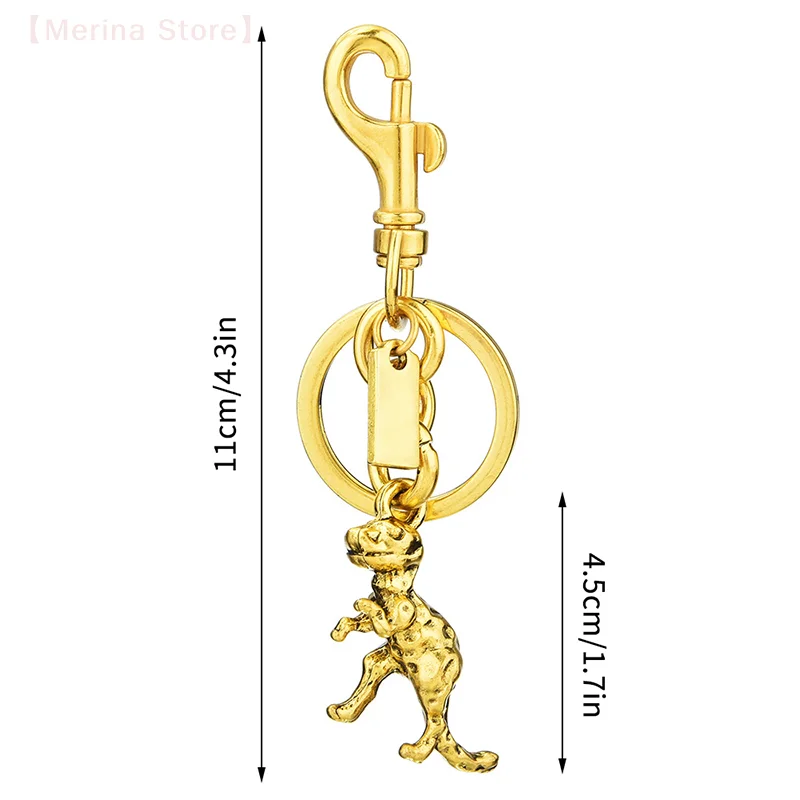 Colorful Alloy Bone Dinosaur Keychain Grasping Metal Keychain Accessory Ornament Handbag For Students