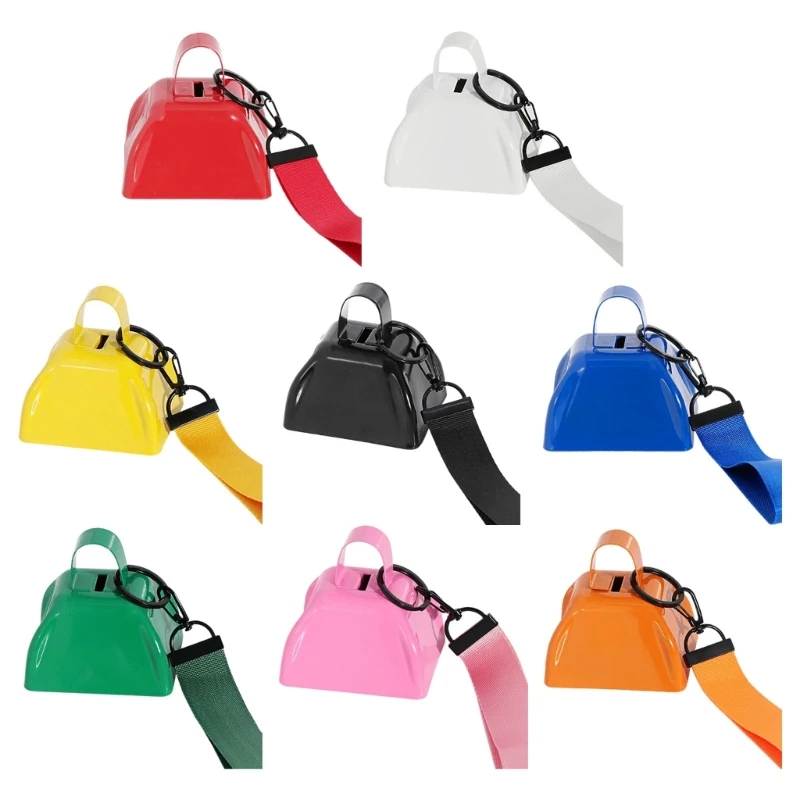 Durability Cowbell with Comfortable Wrist Strap Fun And Loud Cowbell With Rotating Hardware Hook for Sport Event