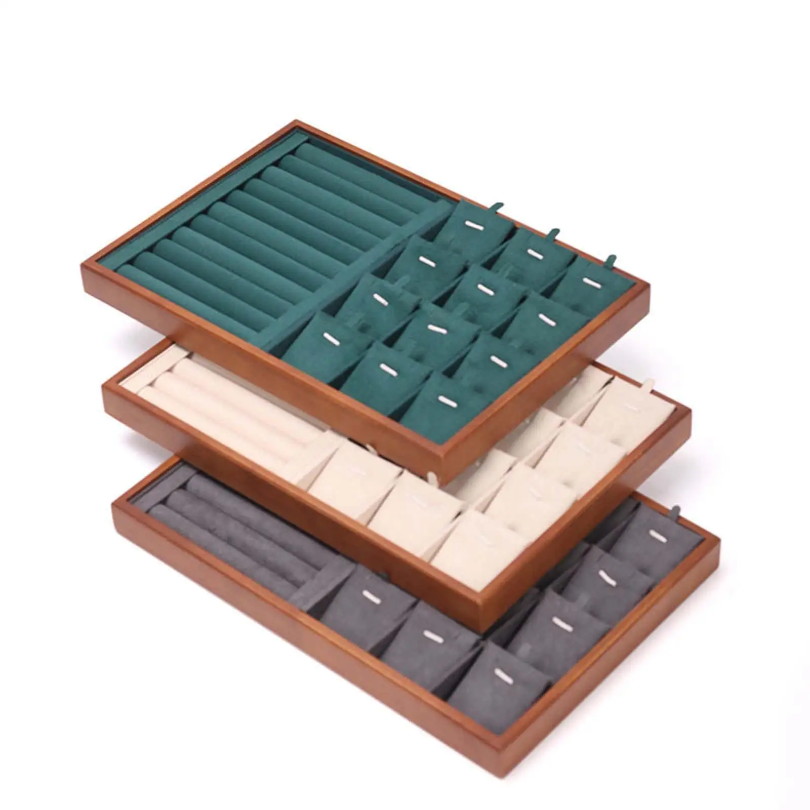 

Jewelry Organizer Tray Multifunction Dresser Showcase Women Jewelry Display Tray for Rings Earrings Bracelet Necklace Pendants