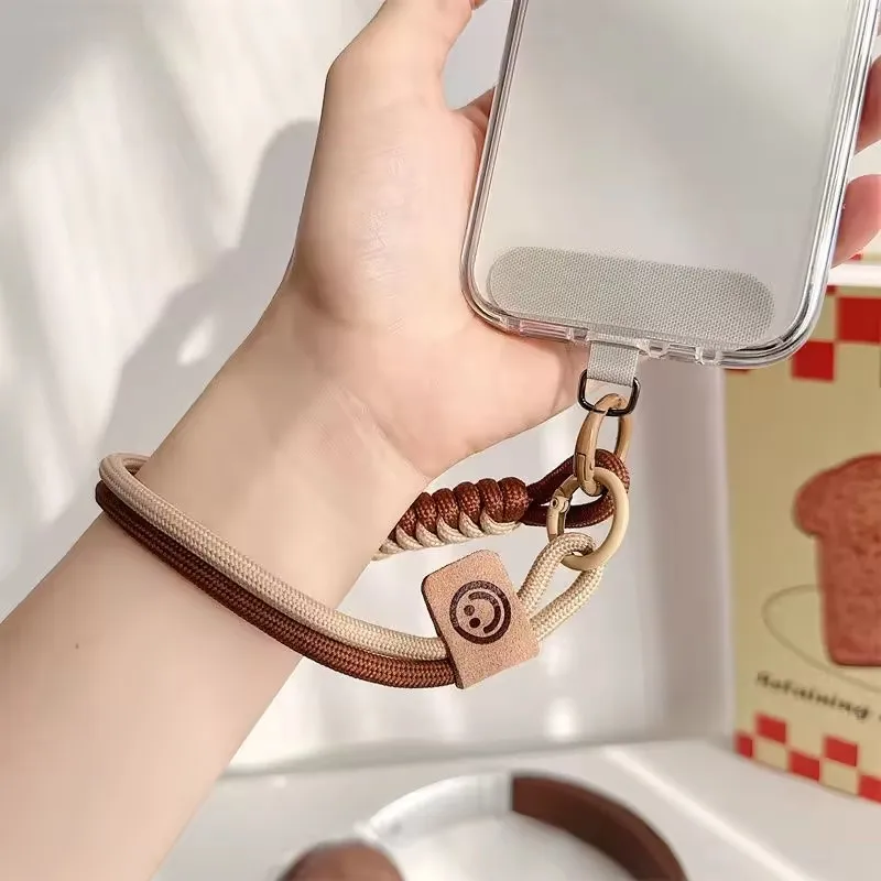 

INS британский стиль контрастный тканый ремешок для телефона короткий портативный модный чехол для телефона на запястье веревка кукла подвеска для багажа подвесная веревка