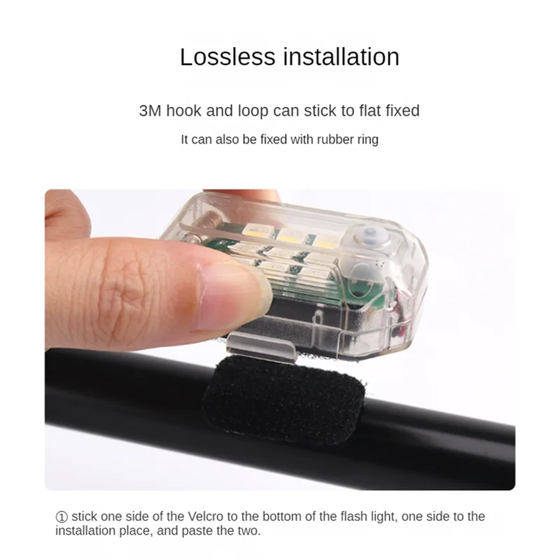 AF90-Luce stroboscopica per moto LED Flash Spia anticollisione per auto Bicicletta Telecomando wireless impermeabile