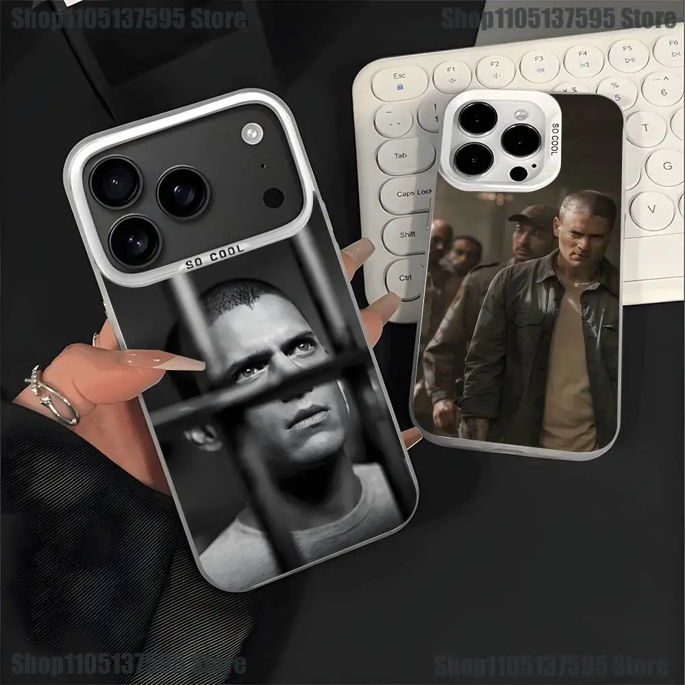 

Michael P-Prison B-Break Phone Case For iPhone 17,16,15,14,13,12,11,Pro,XS,Max,Plus,Mini,SE4,E White Matte Shockproof Cover