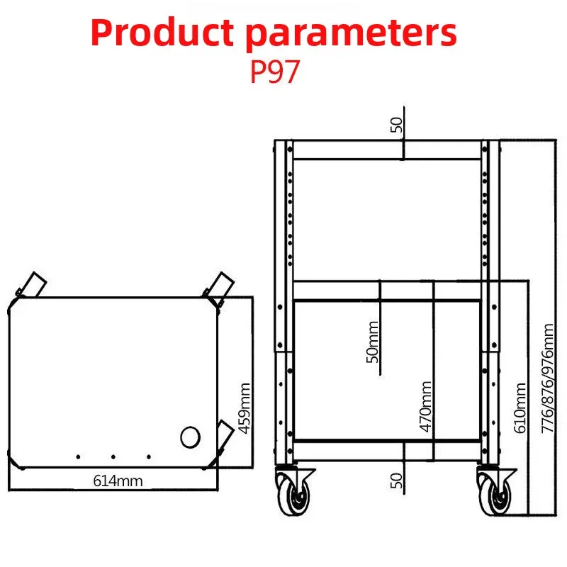 Computer Equipment Instrument Cart Multimedia Host Monitor Computer Room Mobile Customizable Cold Rolled Steel Green Design