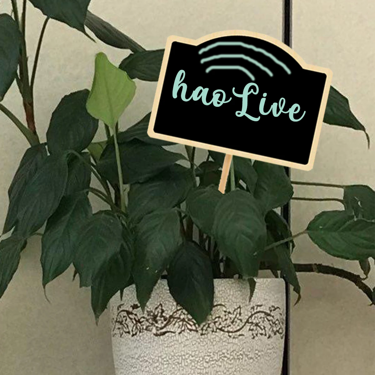 

20pcs Chalkboard Toppers Wood Signs Garden Flower Labels Plant Mini Chalkboard Toppers Tags Blackboard Christmas Decor