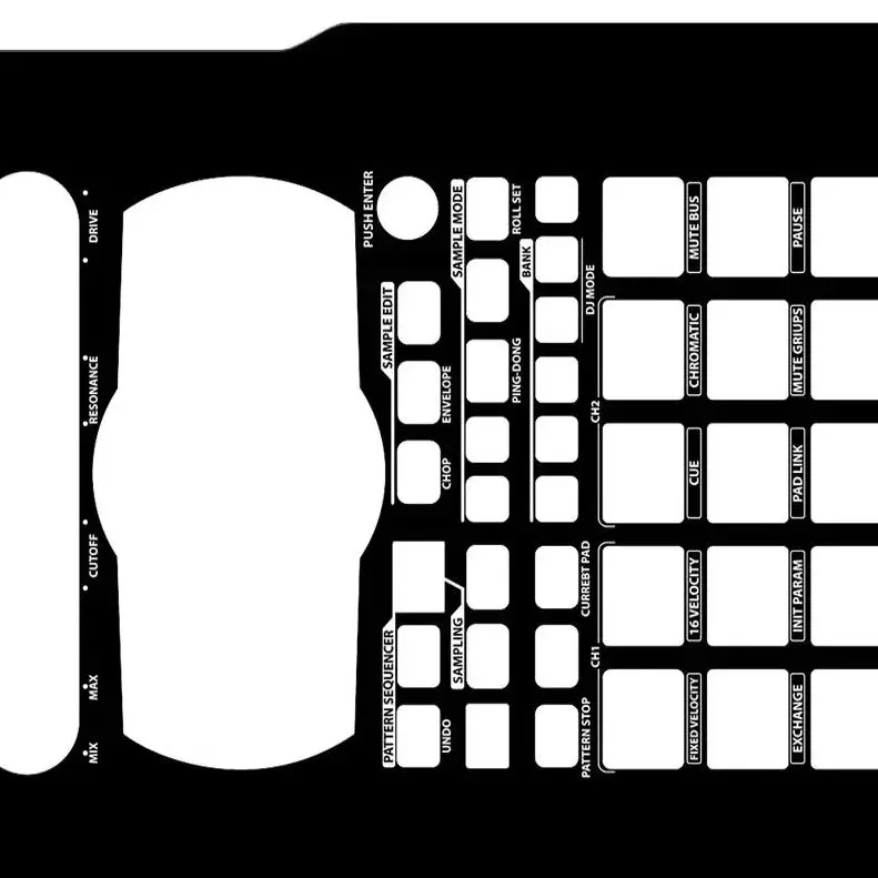 

Customized ROLAND SP-404 MK2 skin sampler panel patch. Roland colorful stickers, customizable