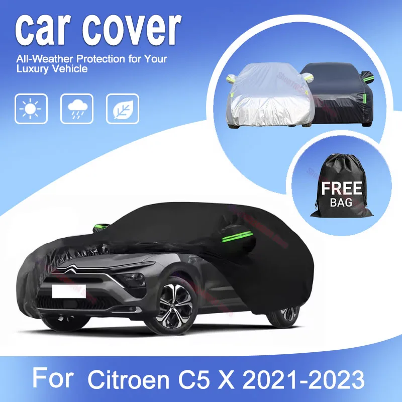 For Citroen C5 X Full Car Cover Sunshade Waterproof Dustproof Anti-UV Rain Snow Outdoor Accessories 2021-2023