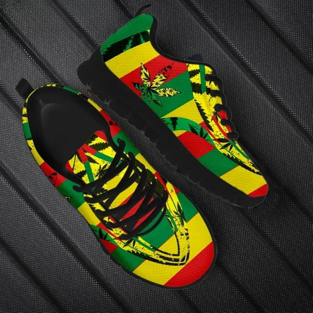 

Новинка: Женские кроссовки с сетчатым верхом и шнуровкой, дизайн с 3D-принтом в виде зеленых листьев, плоская подошва, дышащие спортивные туфли для женщин.