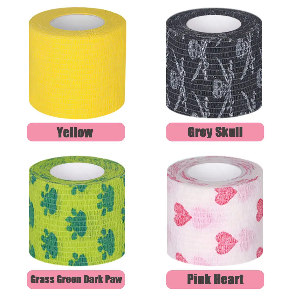 10PCS Tattoo Grip Wraps Cover Non-woven Tattoo Bandage Covers Waterproof Self Adhesive Finger Protection Tattoo Accessories