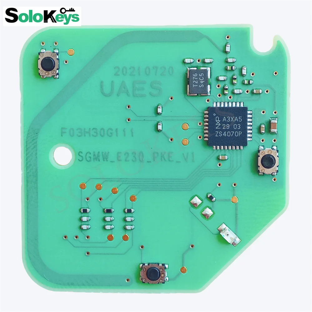 مفاتيح SOLOKEYS-مفتاح ذكي للتحكم عن بعد بشعار ، 3 أزرار ، شريحة 47 ، F03H30G111 ، P ، N: ، Wuling Air EV ، Bingo ، أصلي