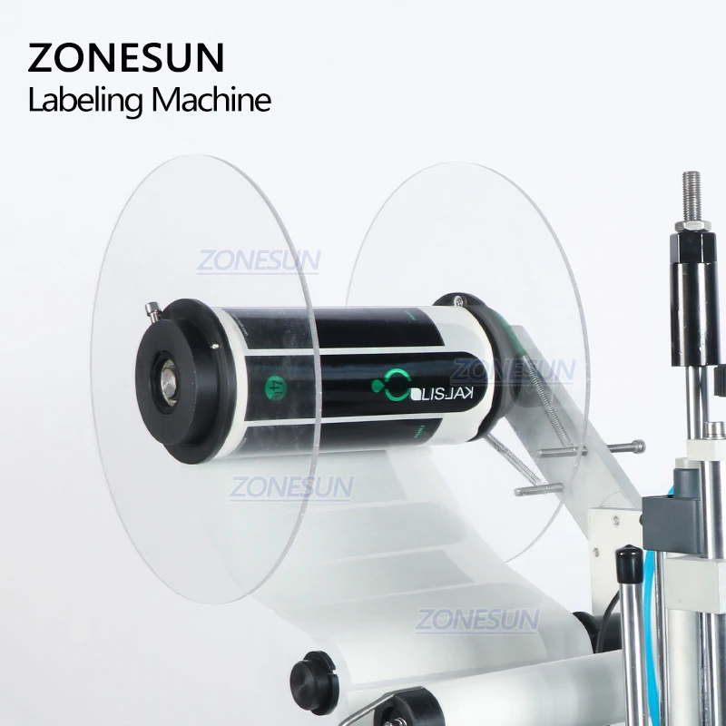 ZONESUN ZS-TB100SW Semi Automatic Packing Laebls Machine Medicine Applicator Desktop Sticker Round Bottle Labeling Machine