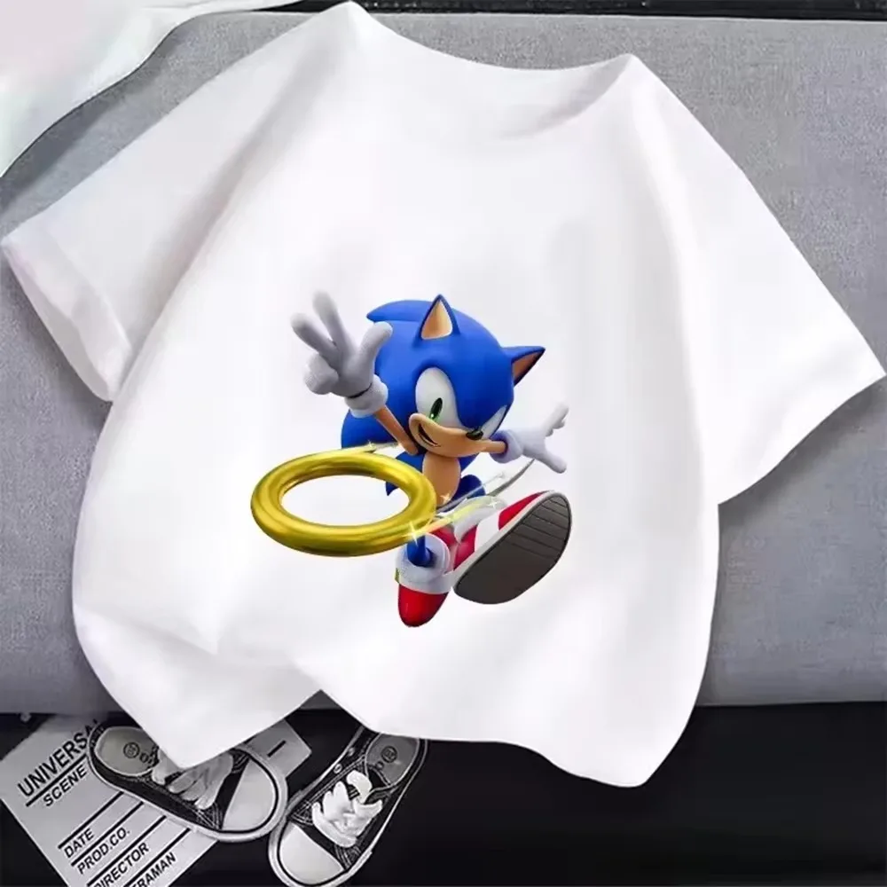 Sonic vs Shadow Kids T-Shirt – Video Game Tee, Short Sleeve Cotton Crewneck, Birthday Gift for Boys, Soft Breathable Daily Wear