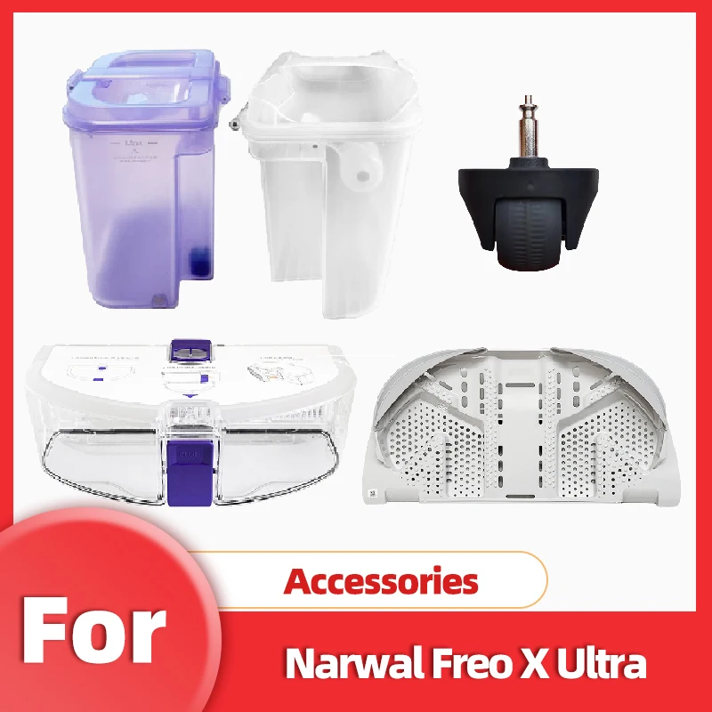 For Narwal Freo X Ultra / Freo X Plus Robot Vacuum and Mop Water tank/Cleaning tray/Omni-directional wheel /Dust box Accessories
