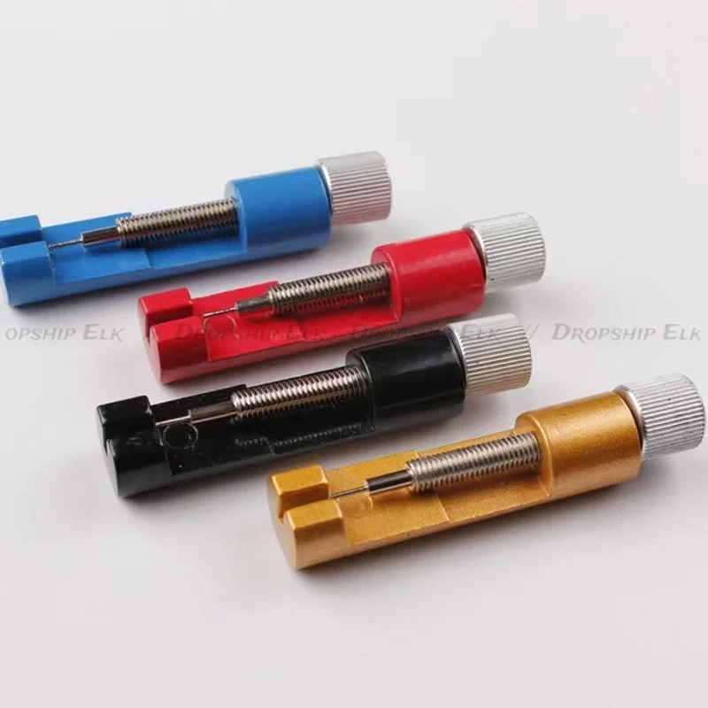 مجموعة أدوات إصلاح مزيل دبوس حزام الساعة المعدنية لصانعي الساعات مع عبوة من 3 أدوات حزام الساعة الصغيرة ذات الدبابيس الإضافية