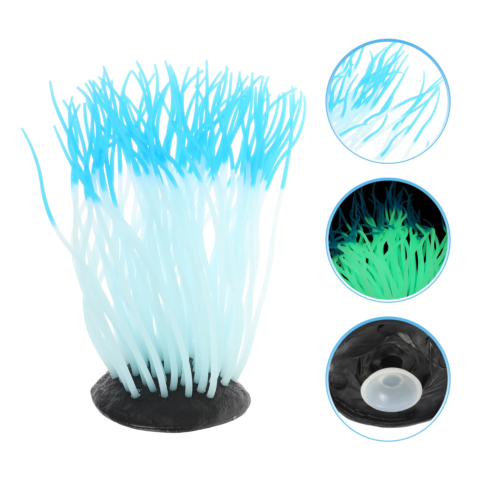 

Glow Anemone Ornament Fish Tank Landscape Decorations Plant Aquarium Sea Adorn Artificial Silica Gel Statue Sculpture