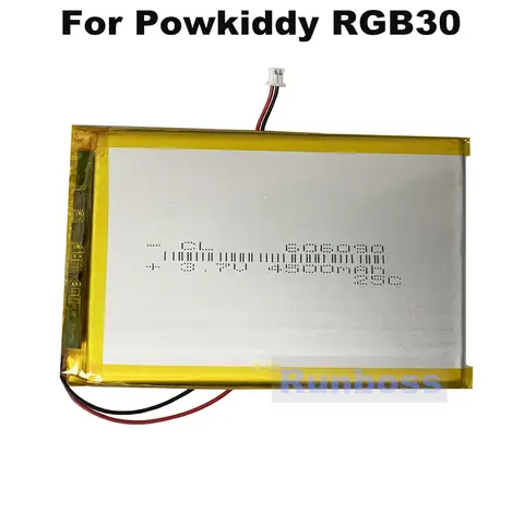Powkiddy RGB30 오픈 소스 휴대용 게임 콘솔 용 1.25mm 2pin 플러그 Li-Ploymer 배터리가있는 3.7V 4500mAh