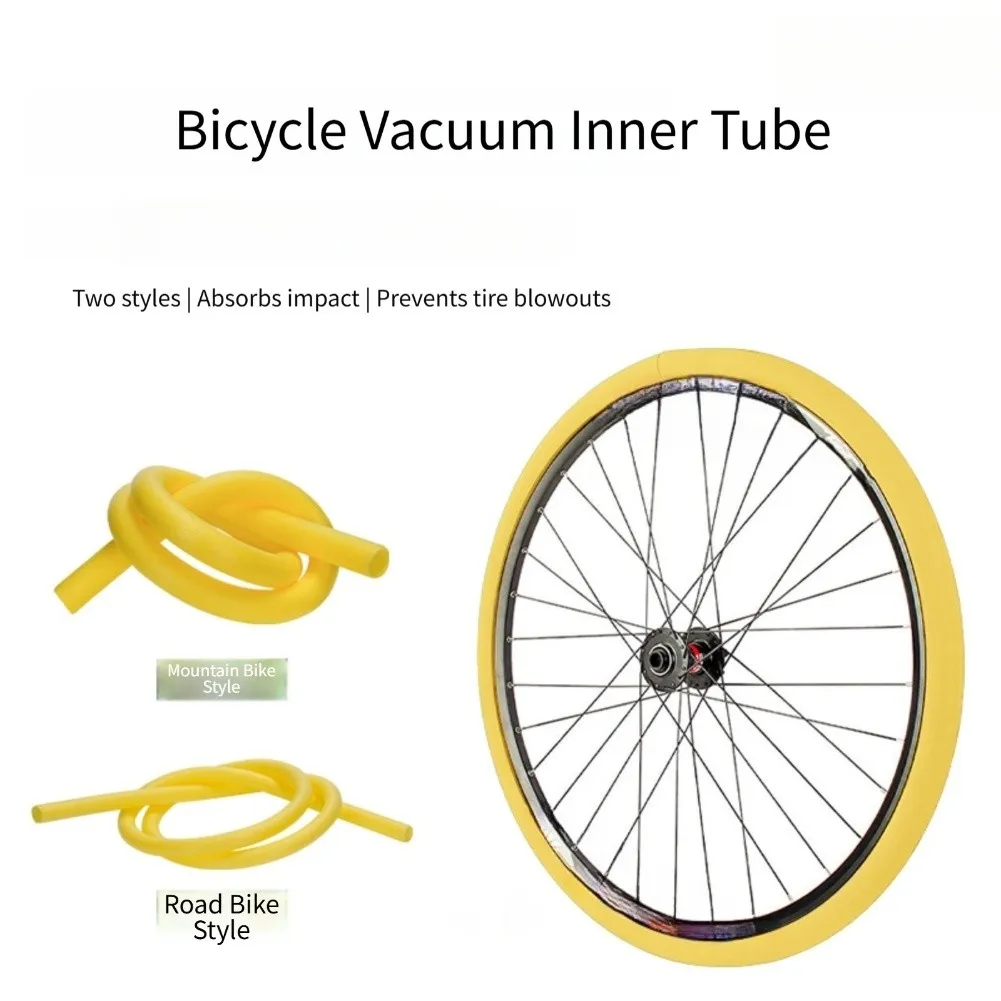 Yellow Bike Inner Liner Gasket For MTB Road Bicycle Vacuum Tire Anti Explosion Cushion Riding Equipment Run Flat Tire Pad