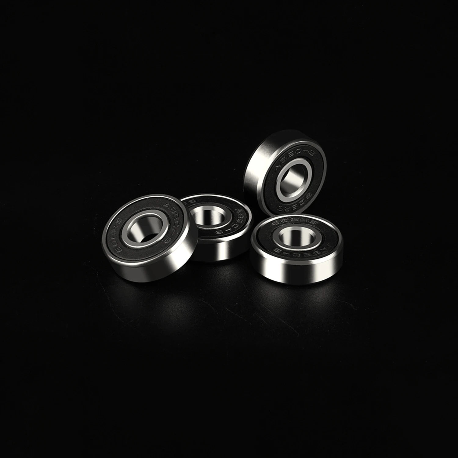 10pcs（Black or red）608RS Bearing 8*22*7 mm ABEC-11 High Speed Roller Skate Skateboard Wheel Miniature Longboard Bearings