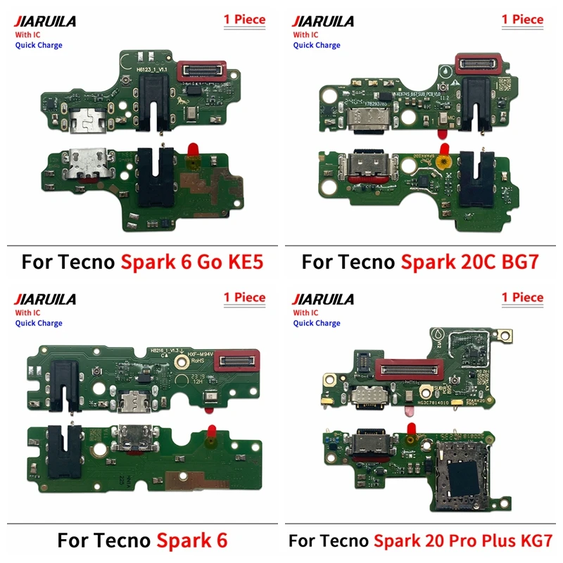 USB شحن ميناء شاحن مجلس فليكس ل Tecno Pop 3 Plus BB4/Pop 5/Spark 5 Air KD6/Spark 6/Spark 6 الذهاب حوض موصل قابس