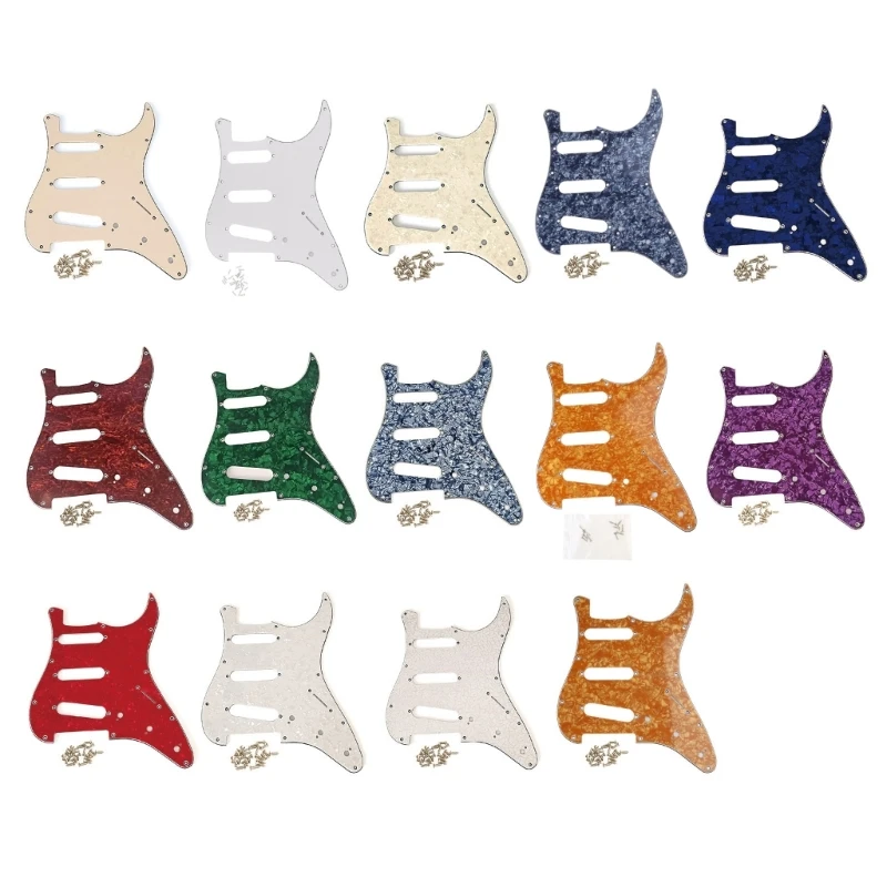 

11 Holes Guitar Bass Pickguard 3 Ply Scratchplate Musical Instrument Standard Mudguard Guitar Bass 6 String Model Guitar