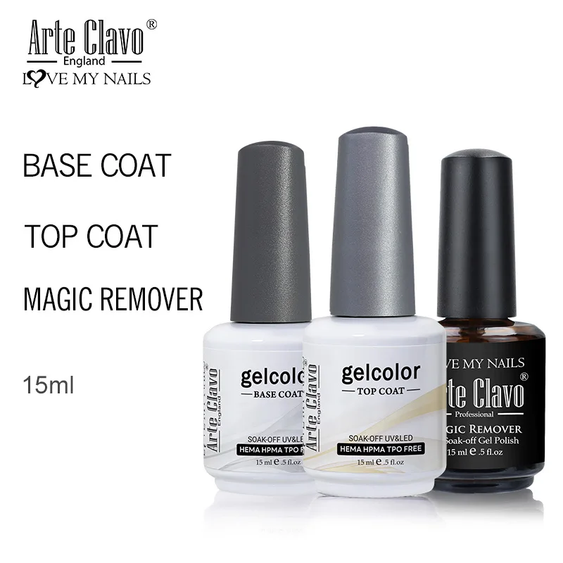 Arte Clavo Gel Nail Polish Kit Long Lasting Soak off Hybrid 4PCS/Set Top Base Coat Remover Reinforce Gel Fast Delivery Manicure