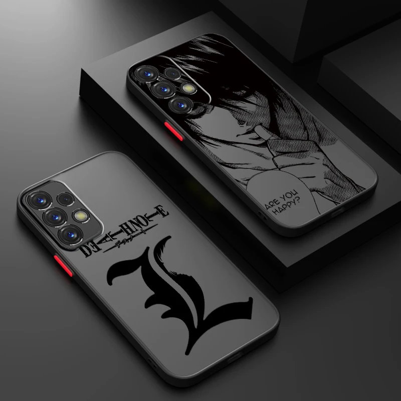 Anime Death Note Comics Frosted Translucent For Samsung Note 20 A35 A03 A54 A35 A22 A34 A14 A24 A04 A55 5G Soft Phone Case