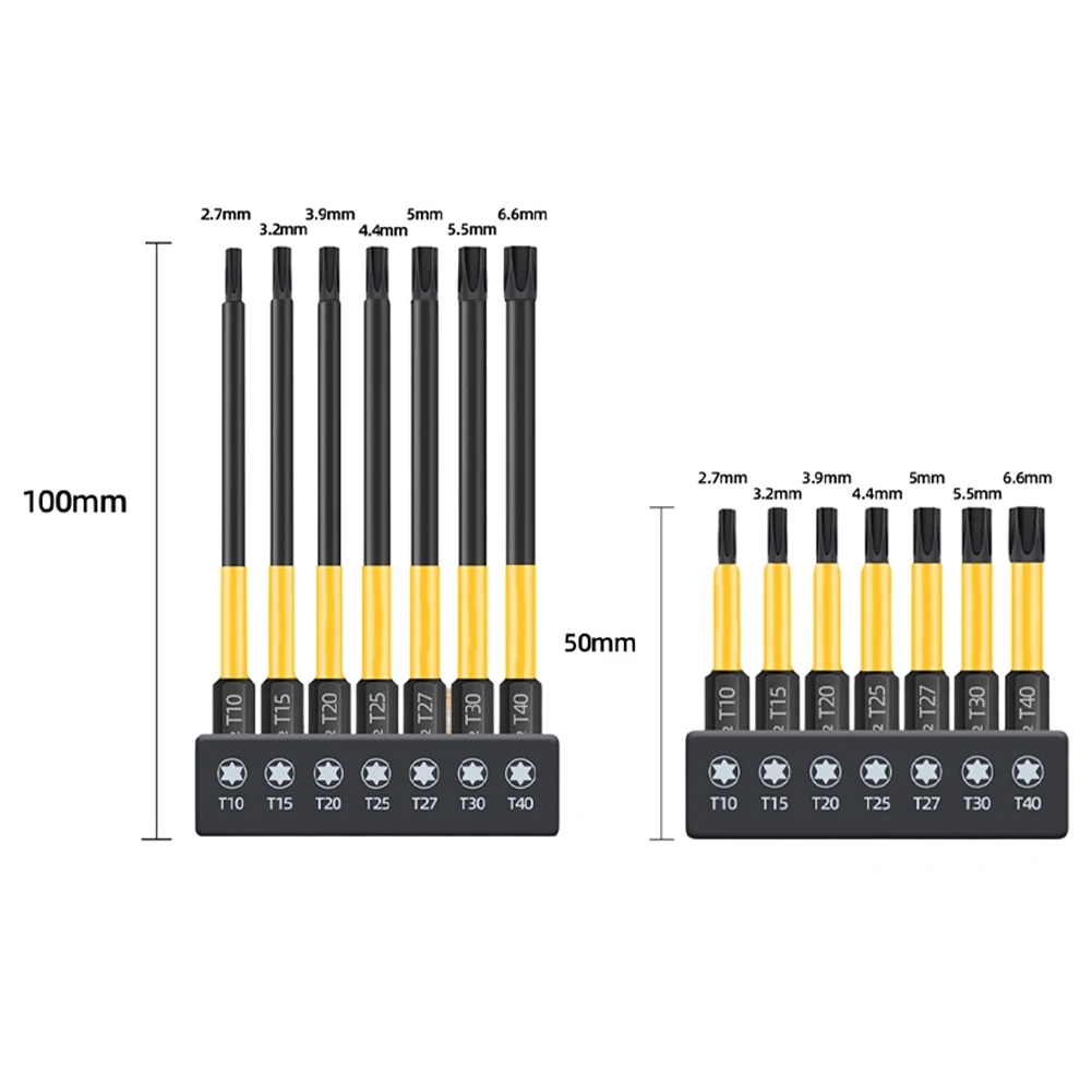 Brand New Unused 1/4 Inch Screwdriver Bit 100mm 50mm Bits Alloy Steel High Hardness Marked For Easy Identification