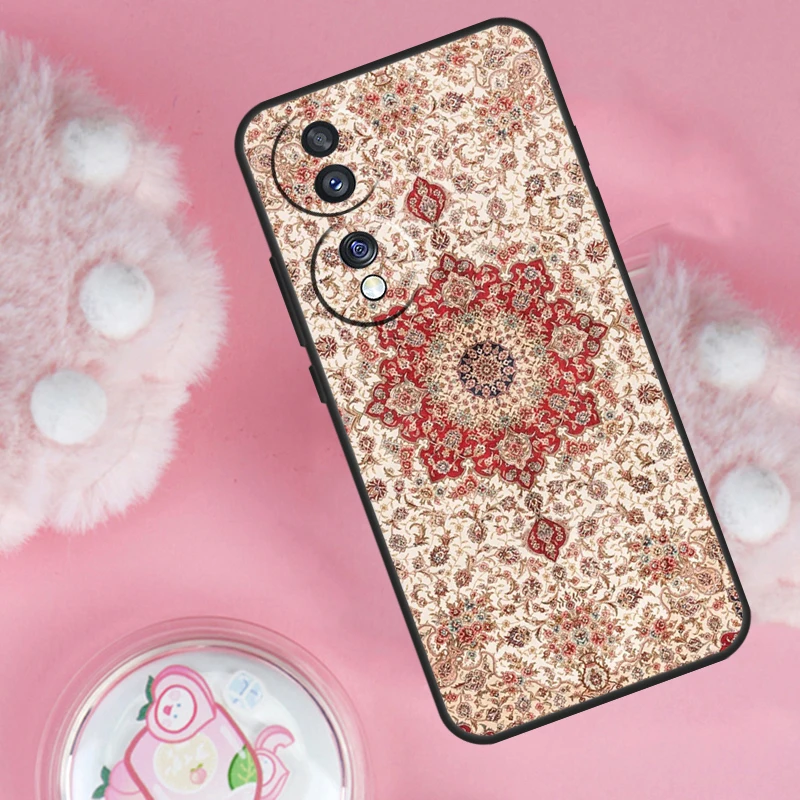 Retro Ethnic Carpets Turkish Rug Case For Huawei Honor Magic5 Lite 50 70 X7 X8 X9 P20 P40 P30 Pro P Smart 2019 Nova 9 Cover