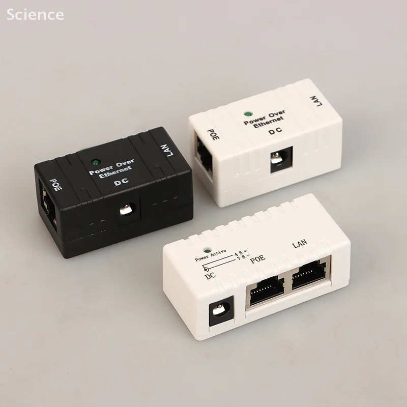 Individual DIY Kit, 10/100Mbps 5V-48V/2A POE Injector Splitter for Security IP Camera POE Adapter