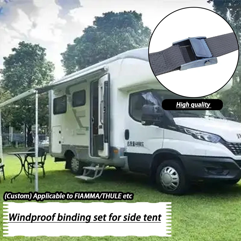 Motorhome Tent Windproof Securing Strap Set Universal Tie-Down Straps Suitable For FIAMMA THULE Isabella Dorema  Maccaferri