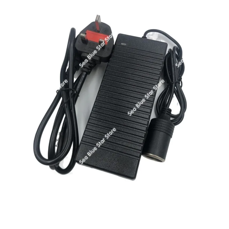 Power supply 12V10A point cigarette butt converter, car vacuum cleaner transformer, with British standard cable 120W
