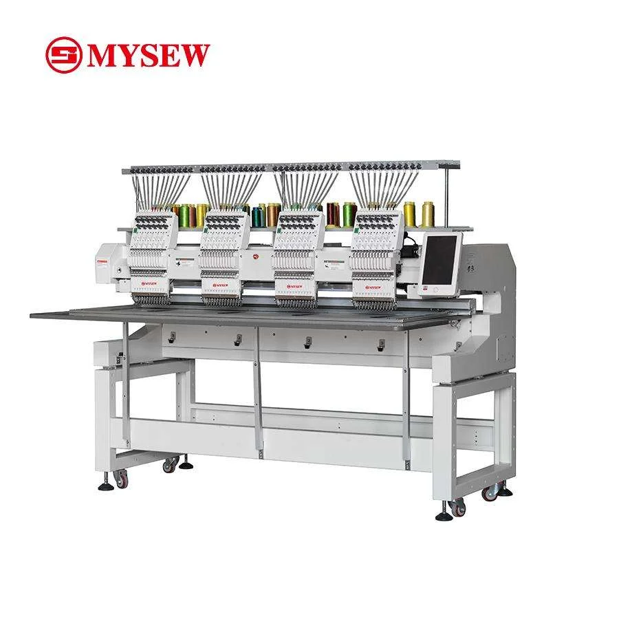 MYSEW MJS1204 Factory Direct Sales 12   4-Head Commercial Sample Computer Fully Automatic Cap Industrial Embroidery Machine