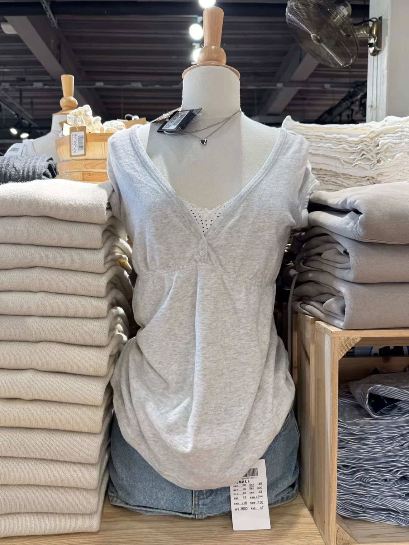 Solid Cottton Long T-shirts Woman Summer Buttons Deep V-neck Short Sleeve A-line Tee Shirt Female Casual Simple All-match Tshirt