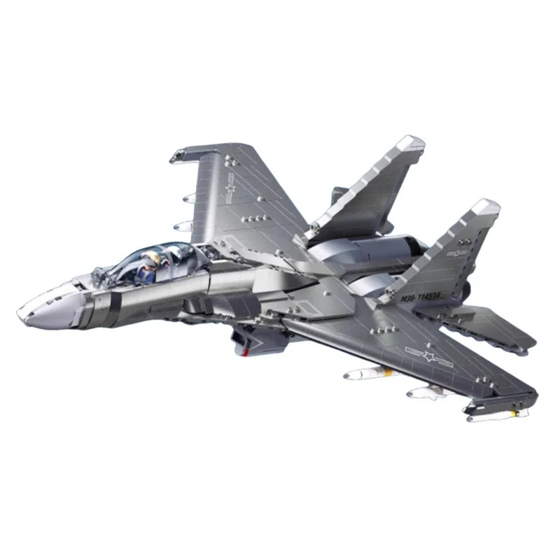 Sluban Military J16 Multirole Fighter Aircraft Airplane Model Building Blocks Kids Boys Plane Bricks Toys Christmas Gift