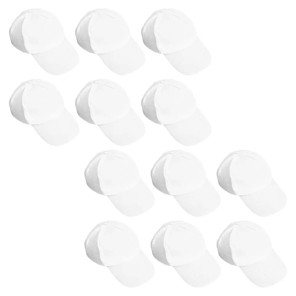 

12Pcs Blank Kids Baseball Caps Cotton Hats White DIY Painting Sun Hat for Graffiti Outdoor Sports Activities Baseball Cap Hat